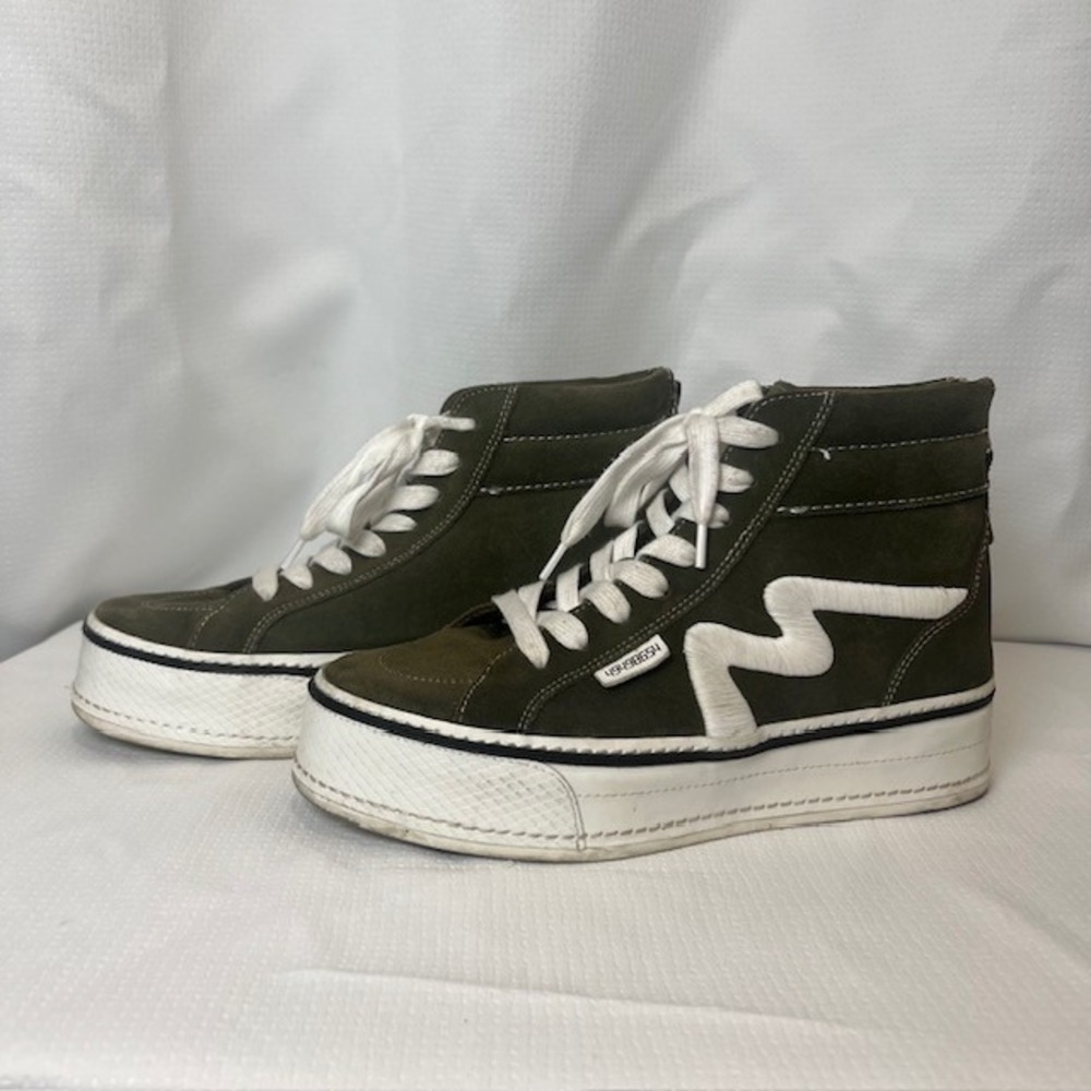 Streetwear Platform Steve Madden Olive Green Sporty luxe Y2K Suede Womens Size 7